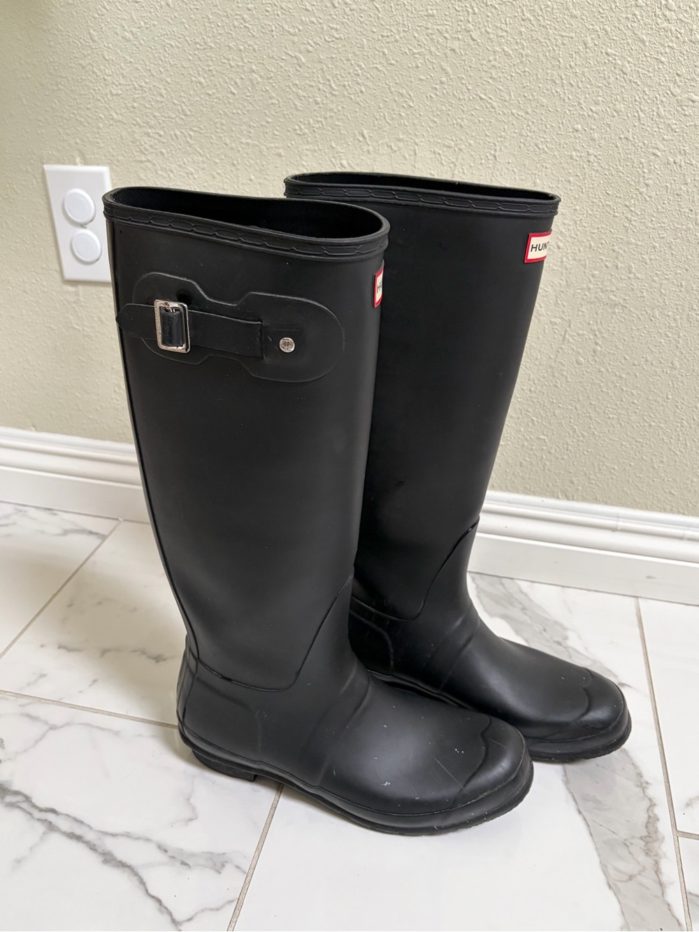 Hunter Matte Black Original Tall Rain Boots